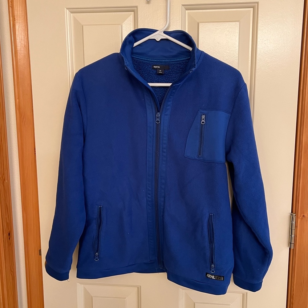 GAP-Boys-Blue Fleece Jacket, Full Zip